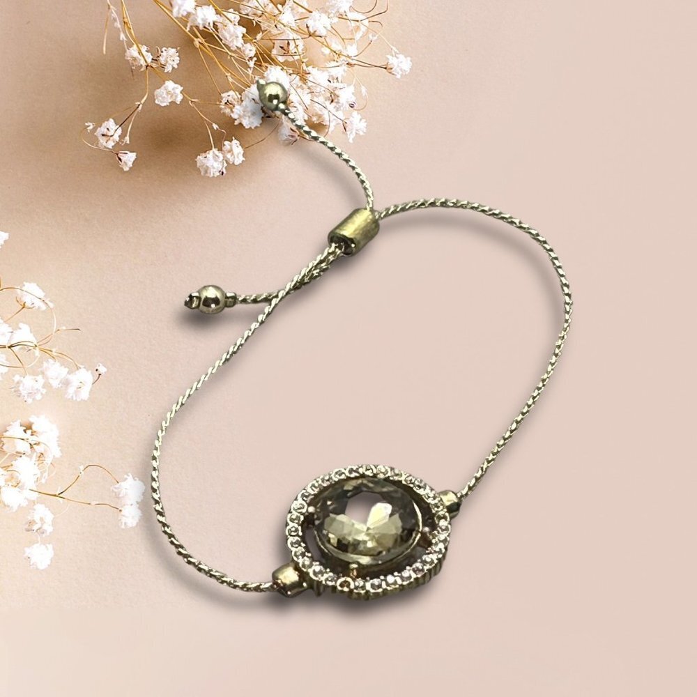 Round Stone Slider‎ Bracelet
